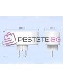 Умен двоен контакт с Wi-Fi таймер 16a приложение